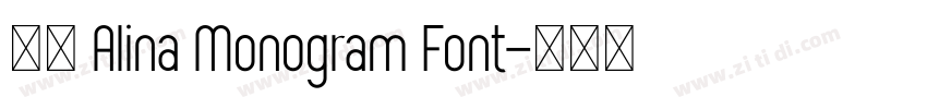 获取 Alina Monogram Font字体转换
